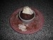 Schokoladenkuchen mit flüssigem Kern und Vanilleeis picture