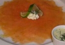 Lachscarpaccio mit Pesto und Limonenvinaigrette