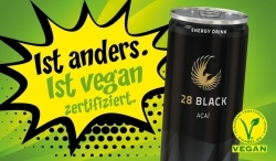 28 Black: Energydrink erhält das V-Label für vegane Produkte