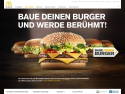Mein Burger: Online-Aktion von McDonald's